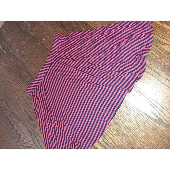 Two Juniors Jr Medium Large Skater Mini Skirts Red Blue White Striped - Picture 4 of 5